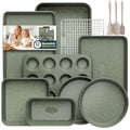 12-Piece Nonstick Baking Set, Non-Toxic Bakeware Set - Ceramic Coated Green - size: 12PCS