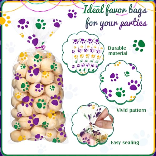 Blulu 100 Pcs Dog Treat Bags Puppy Party Favor, Carnival Colors - color: Carnival Colors