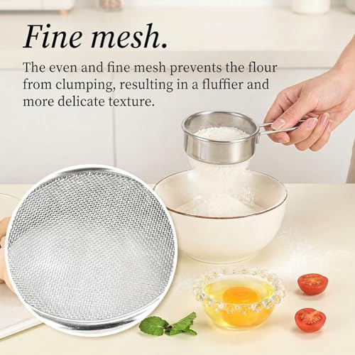1Pc Stainless Steel Mini Powder Shaker, Handheld Fine Mesh Sifter for Powdered Sugar, Cocoa Powder and Baking Flour Use