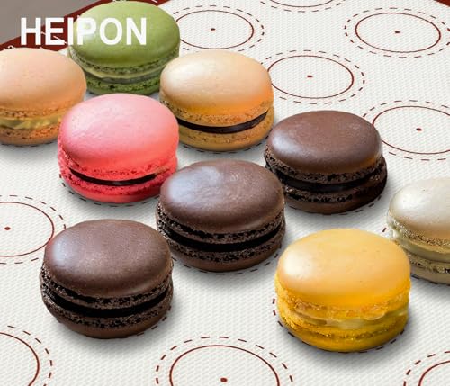 Macaron Silicone Baking Mats,22.44"Lx14.57"W (2, Red) - color: Red