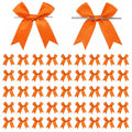 50 Pcs Twist Tie Bows for Treat Bags and Gift Wrapping, Orange - color: Orange