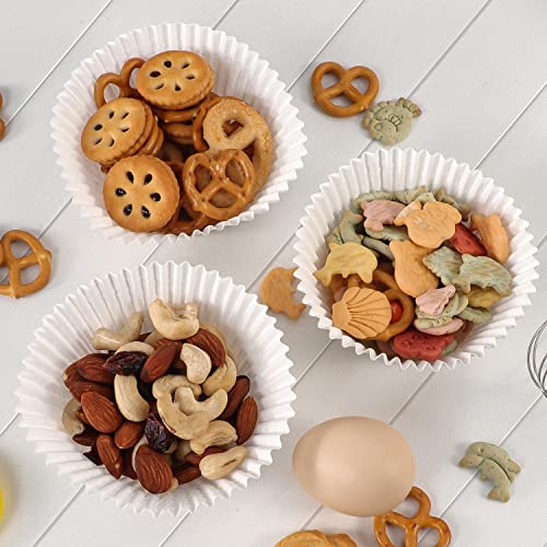Caperci 300-Count Jumbo Cupcake Liners White Paper Large Muffin Baking Cups - color: White