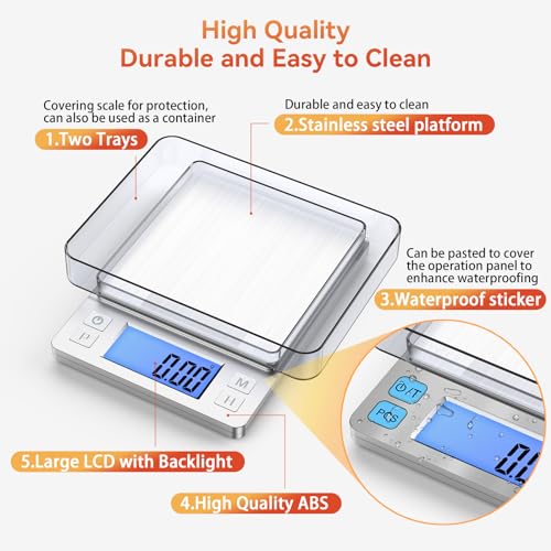 BOMATA 0.01g Small Digital Gram Scale, Upgraded 1kg Jewelry Scale - size: 0.01g/1kg Silver (Non-Rechargeable)
