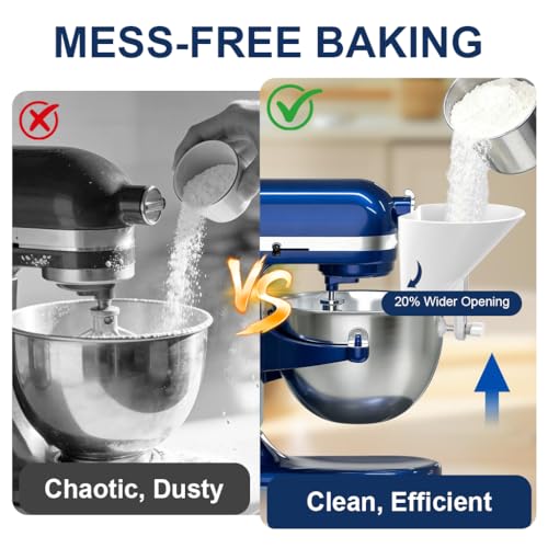 Wide Mouth Pouring Chute Prevent Splatter Flour Funnel for Kitchen