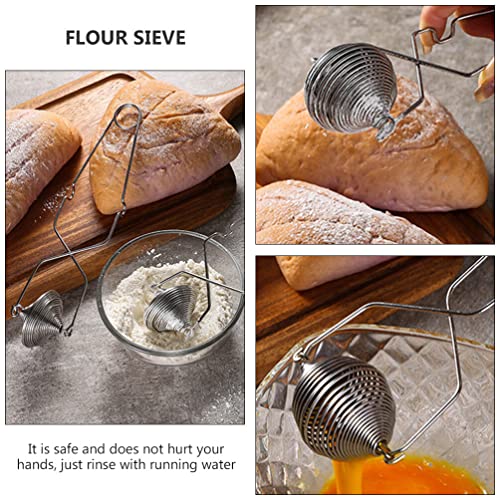 Cabilock Flour Sifter Handheld Stainless Steel Small size - size: 17X5.4CM