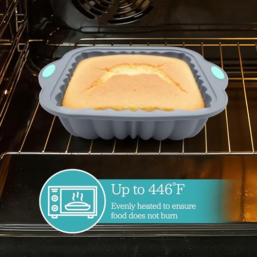 To encounter 51 Piece Silicone Baking Pan Set, Non-Stick Bakeware Set with Baking Pans, Reusable Donut Mold, Food-Grade Silicone Molds for Cakes, Cookies, Muffins, Bread, Light Grey - size: 51 Pcs Bakeware Sets