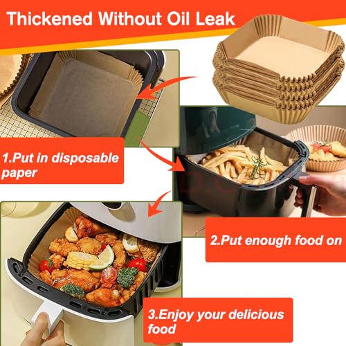 Small Air Fryer Liners, 2 2.1 2.6 3qt Mini Air Fryer Liners - size: 5.5" Square