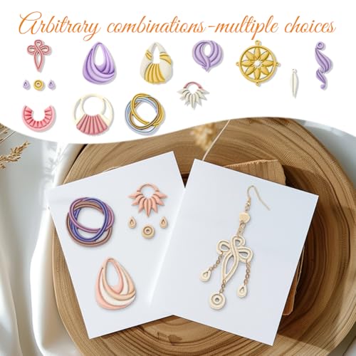 ORIGACH 12 Pcs Boho Knot Macrame Polymer Clay Cutters Set - style: Boho Knot Macrame