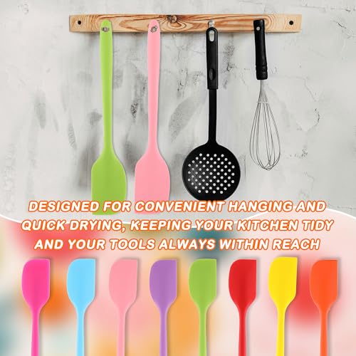 32 Pack Mini Silicone Spatulas Bulk 8.3 Inch Small Silicone Spatula Set Heat Resistant Seamless Flexible Scraper for Baking Cooking Mixing, 8 Colors