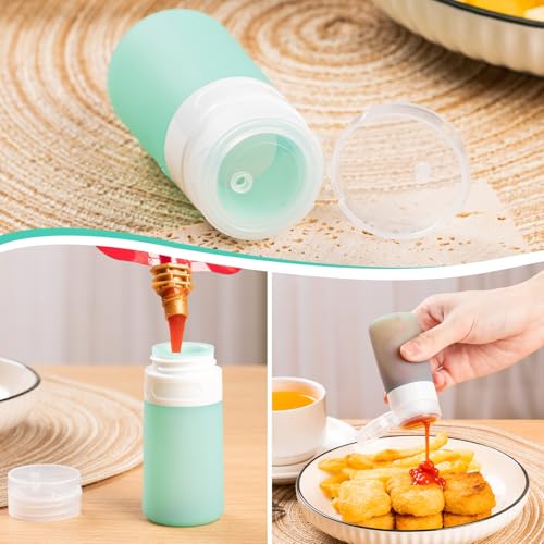 MICEBAY 8-Pack Salad Dressing Container, Leakproof Squeeze Bottles - color: Mint