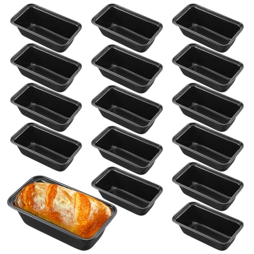 16 Pack Mini Loaf Pans for Baking, 6.1" Carbon Steel Nonstick Small Bread Pans for Banana Bread, Meatloaf, Brownies & Pound Cakes – Oven Safe, Easy Release & Dishwasher Safe Bakeware Set