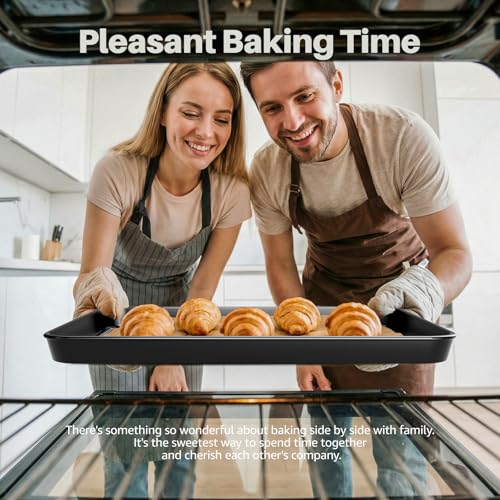 16-Piece Baking Pan Set, Nonstick Bakeware Set with Rack, Baking Sheet Set - size: 16PCS