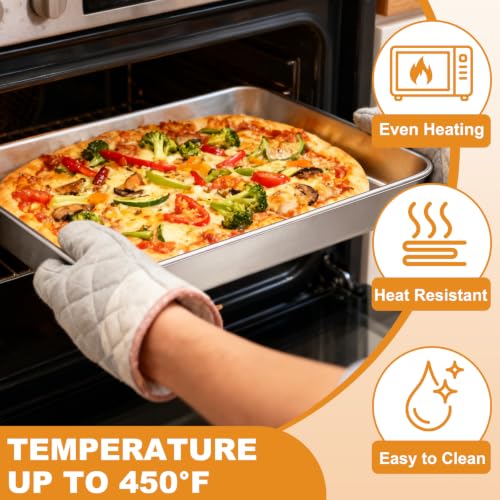 Stainless Steel Baking Pan with Lid, 12⅓ x 9¾ x 2 Inch Deep Rectangle Cake Pans with Cover for Cakes, Brownies, Cookies, Deep Side & Heavy Duty,Dishwasher & Fridge & Oven Safe(2 Pans + 2 Lids) - size: 12.4 x 9.85 x 2 Inch