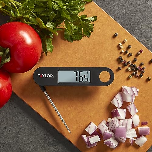 Taylor Digital Folding Stem Food Thermometer Black - color: Black