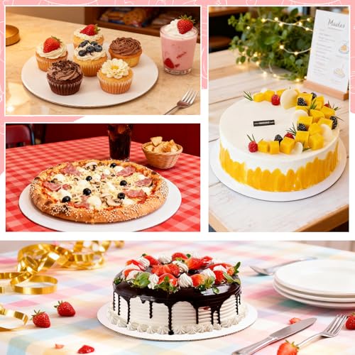 8 Pack 10 Inch Round Cake Boards,White Cardboard Cake Rounds - color: White, size: 10Inch, style: Classic Round