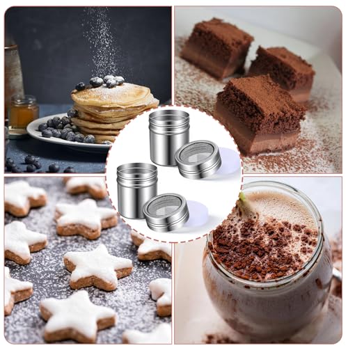 Hecila 2PCS Powder Sugar Shaker Duster, Powdered Sugar Shaker Duster