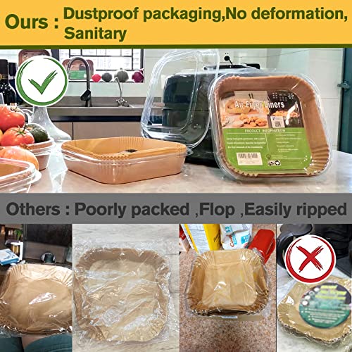 10 Inch Largest Square Air Fryer Liners Disposable for 8-10QT Air Fryer - size: 10''Square