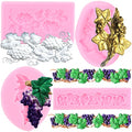 ZiXiang Grapes Fruit Silicone Molds Grape Leaves Fondant Mold Set Of 4 - color: Style F