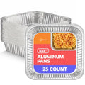GUSTO Aluminum Foil Pans – [25 Sets] (Lids Not Included), Disposable Food Containers for Baking, Cooking, Storing & Food Preparation (Formerly Comfy Package) (CP-FP-8x8-25) - size: 8x8 - 25 Count