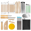 Amrules 38 Pcs Polymer Clay Sculpting Tools Kit for Adults, Light Yellow - color: Lightyellow-38Pcs