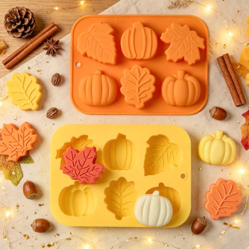 JOERSH Pumpkin Silicone Molds, 2Pcs