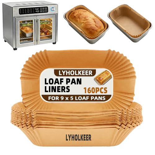 Loaf Pan Liners, 160Pcs Bread Pan Liners for Baking Bread 9x5, 9.5 x 5 Inch, Food Grade, Oil Proof, Heat Resistant, Non-Stick Disposable Parchment Paper for Oven, Air fryer, Pans, Baking - size: 160PCS 9.5 x 5in Loaf Pan Liners