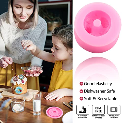 ZiXiang Donut Silicone Mold Doughnut Fondant Molds Set Of 4 - color: Style E