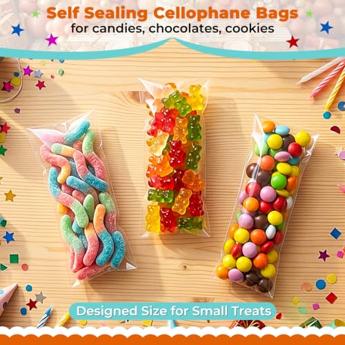 Morepack 2x6 Inch Mini Self Sealing Cellophane Bags 200Pcs - size: 2" x 6" (Pack of 200)