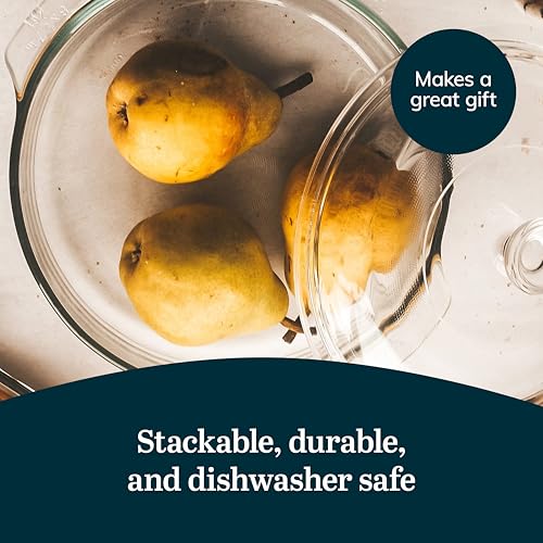 Libbey Baker's Basics 3-Piece Glass Casserole Baking Dish Set with Lid - color: Basic - 3pc Round Set