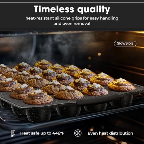 11-Piece Nonstick Baking Pans Set, Stackable Bakeware Sets, Black