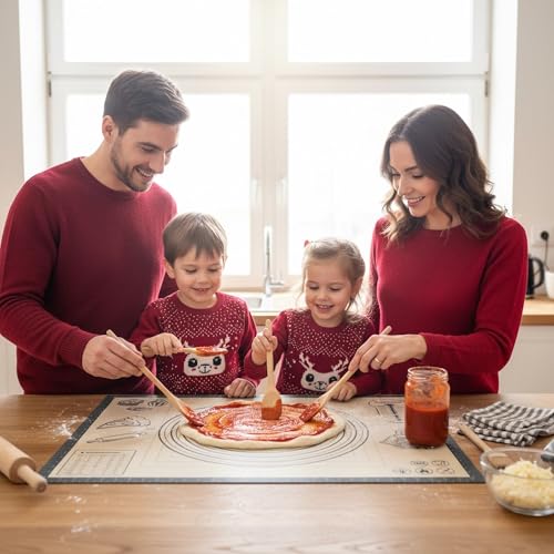 Silicone Baking Pastry Dough Mat - 32x24Inch Extra Large Cookie Bread Rolling Mats Sheet, Nonstick Kitchen Counter Kneading Board Thick Reusable Pie Cookies Pizza Fondant Making Matt Measurement(Gray) - size: 24"W x 32"L
