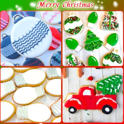 Christmas Ornament Cookie Cutters 4Pcs for Baking Decorating - style: Christmas Ornaments 4Pcs
