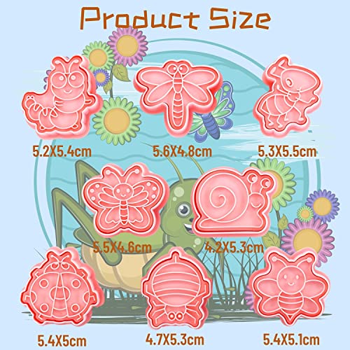8-Piece Small Animal Cookie Cutter and Stamp Set, Plastic - color: Small Animal