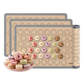 Macaron Baking Mat Silicone Non Stick, 3/4 Sheet Reusable Pack of 3 Gray - color: Macaron Baking Mats Gray, size: 3/4 Size Pack Of 3