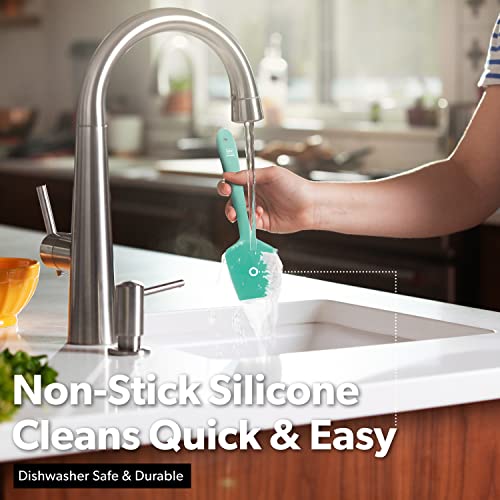 DI ORO Large Silicone Spatula - 600F Heat Resistant, Mint - color: Mint