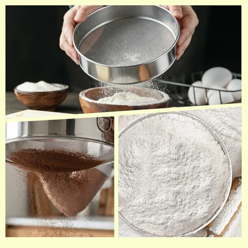 Fine Mesh Sieve Strainer,10" Stainless Steel 60 Mesh,for Winco 10" Sieves