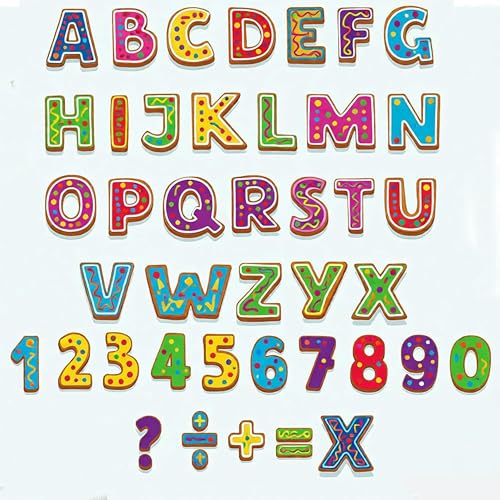 42 Pcs Letter And Number Cookie Cutters,with Dough Alphabet,Numbers,Mathematical Symbols,Fondant Letter Cutters for Birthday, Christmas, New Year and Holiday Party Decorations (42Pcs)