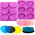 Bee Honeycomb Silicone Molds, 2 Pack Oval Soap Mold 12 Cavitiy - color: Oval Bee Soap