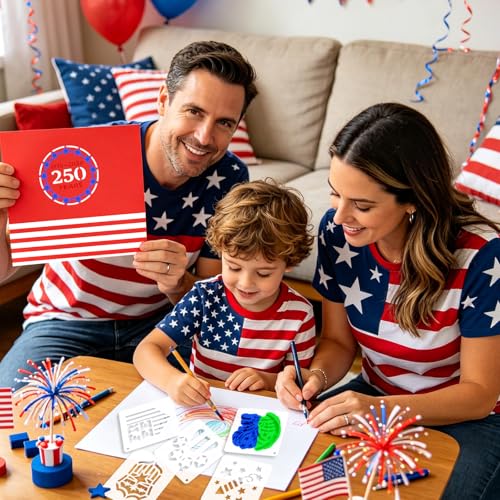 72 PCS 3x3 Inch Independence Day Stencils for Painting - Reusable USA Flag Patriotic Painting Templates, Red White and Blue Party Supplies for 4th of July Memorial Day Painting Stencil - color: 72 PCS Independence Day