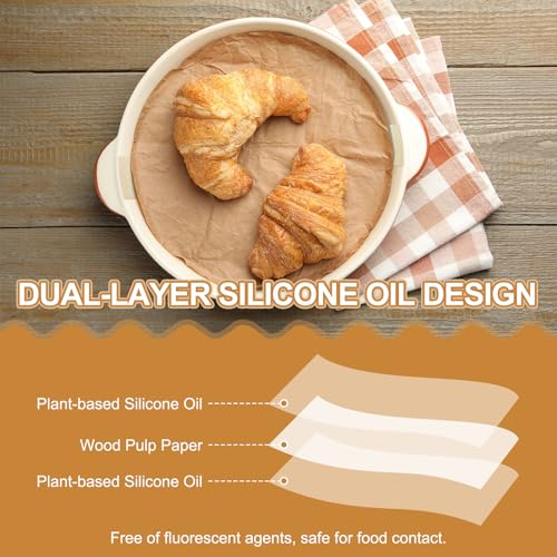 uxcell Parchment Paper Rounds 4" Brown 40 Sheets - color: Brown, size: 3.9"
