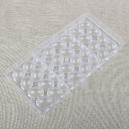 HAPYLY 32 Grid Oval Egg Shape Chocolate Candy Mold PC Polycarbonate Chocolate Making Mould (Oval Egg Shape) - size: Oval Egg Shape