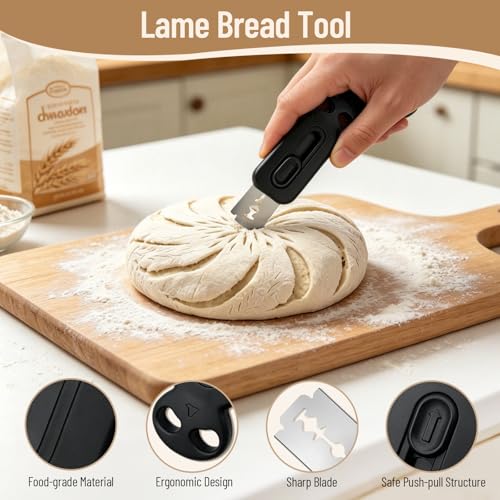 Obfuscate Bread Lame, Sourdough Scoring Tool with 35 Razor Blades