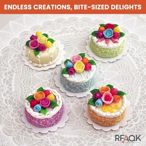 RFAQK 4 Inch Mini Cheesecake Pans Leakproof, 4pcs Small Nonstick Springform Pans with Removable Bottom, Includes 50pcs Parchment Papers, E-Book, Perfect for Baking Mini Cakes, Pizzas, Quiches & More! - size: 4-Inch