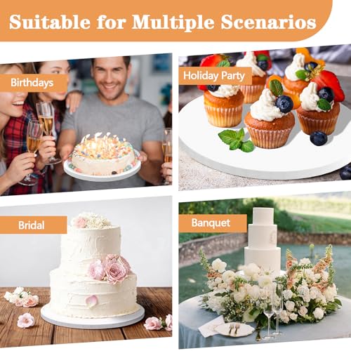 6PCS 10 Inch Round Cake Boards, Food-Grade 1/2" Thick Cake Drums, Greaseproof Cardboard Cake Rounds for Wedding Birthday Tiered Cakes & Bakery Display - size: 10Inch-1/2"Thick