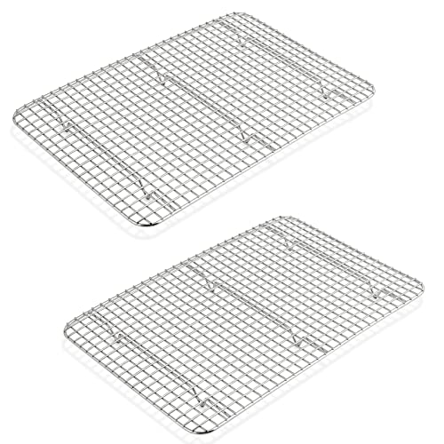 P&P CHEF 15.3 Inch Stainless Steel Cooling Baking Rack Set of 2 - size: 15.3 Inch