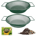 Mulctun 2Pcs Soil Sifter with Handles,Heavy Duty Dirt Sifter for Gardening - color: Green, size: 2 Pcs (2,4mm grid)