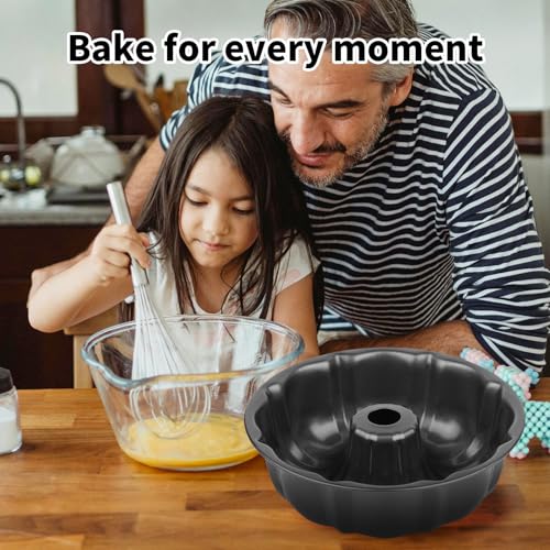 Novery 9.5" Non-Stick Carbon Steel Fluted Tube Cake Pan