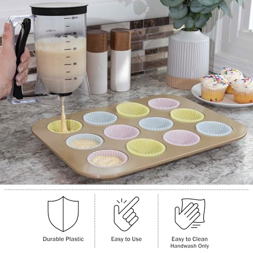 Classic Cuisine Pancake Batter Dispenser, Black, 4-Cup - color: Black