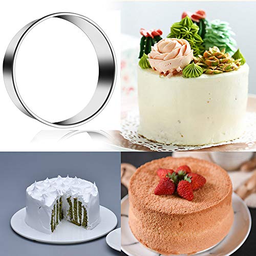 7 Pieces Stainless Steel Cookie Cutter Set Biscuit Plain Edge Round Cutters Sizes Shape Molds Ranging from 2-4.3 Inches - size: 7 Sizes Plain Edge