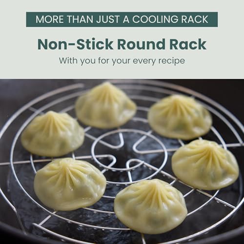 Ultra Cuisine 100% Stainless Steel Round Cooling Racks for Baking, Set of 3 - size: Round Rack 3-Pack